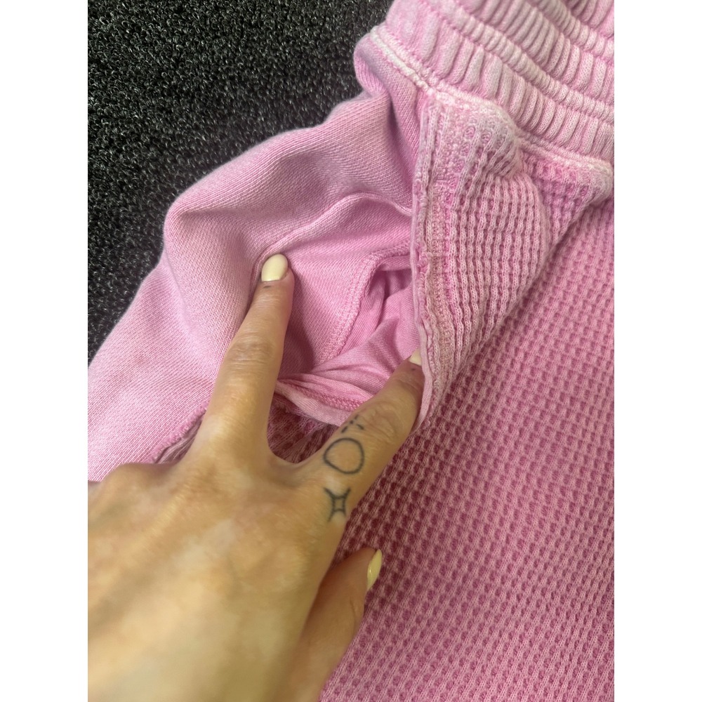 Aerie Pink Waffle Knit Lounge Shorts with Pockets Womens Medium - Picture 3 of 9